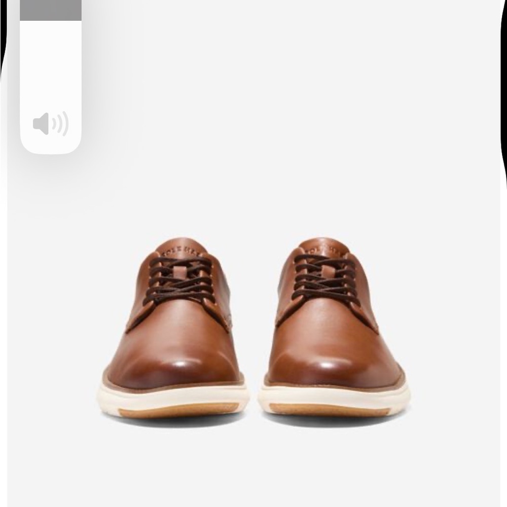 Cole Haan Tan Leather Sneakers with Black Laces - Picture 6 of 7